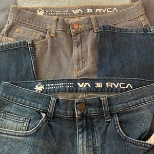2 pairs RVCA Kevin Spanky long signature pant 30 -TWO pairs